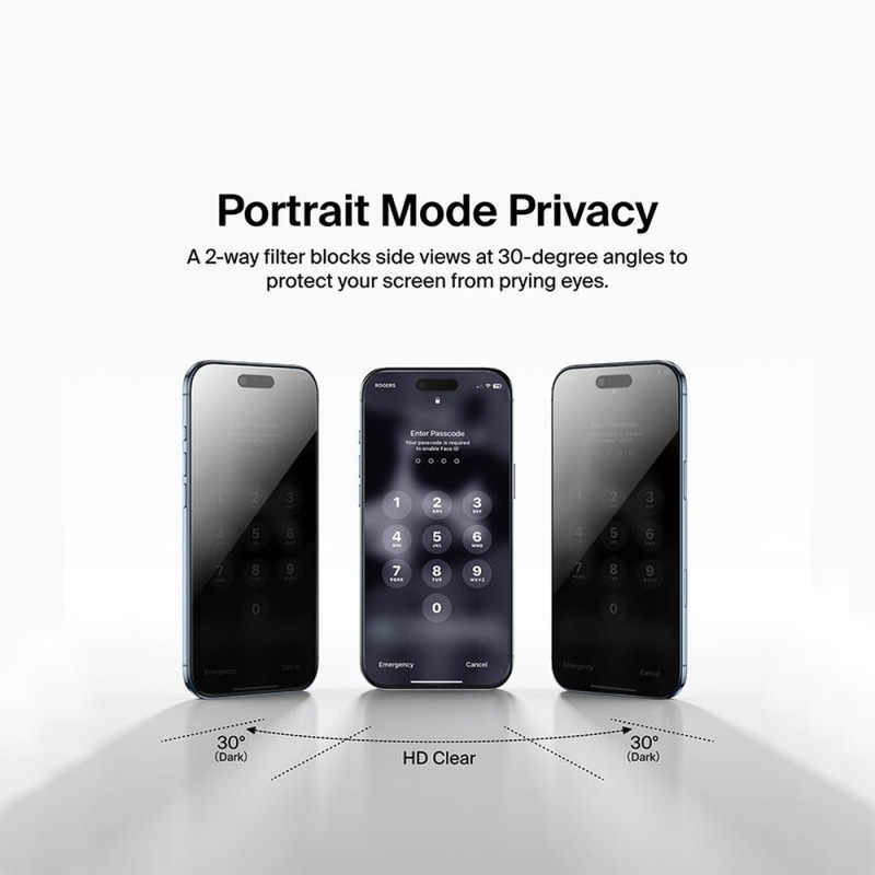 InvisiGlass Privacy Filter Screen Protector for iPhone Air